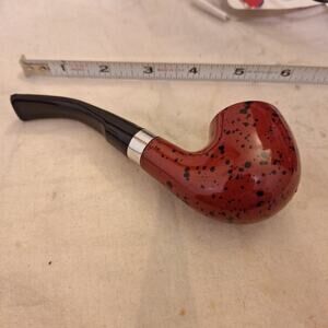 Durable Vintage Resin Type Bent Pipe Smoking Tobacco Pipe Speckled Finish
